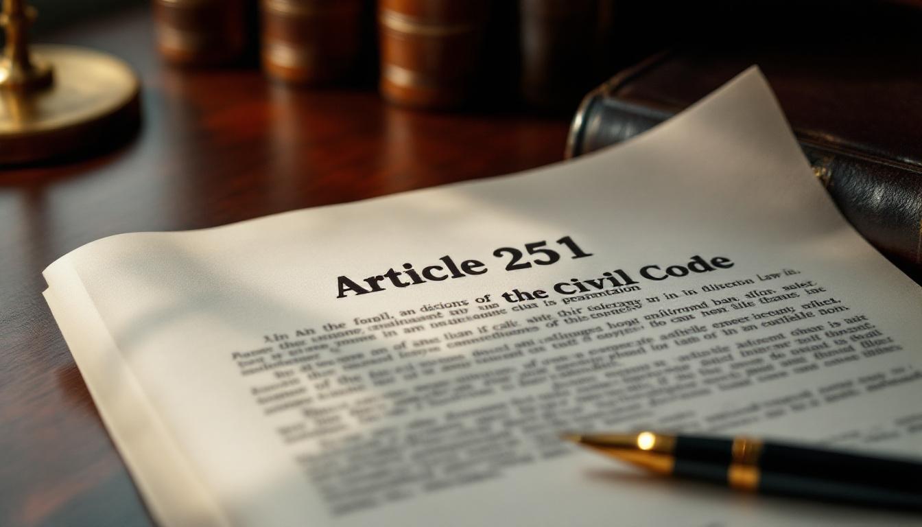 Analyse de l'article 251 du code civil et ses applications